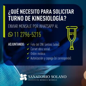 Solicitá tu turno de Kinesiología por WhatsApp