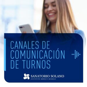 Canales de comunicación de TURNOS de SANATORIO SOLANO